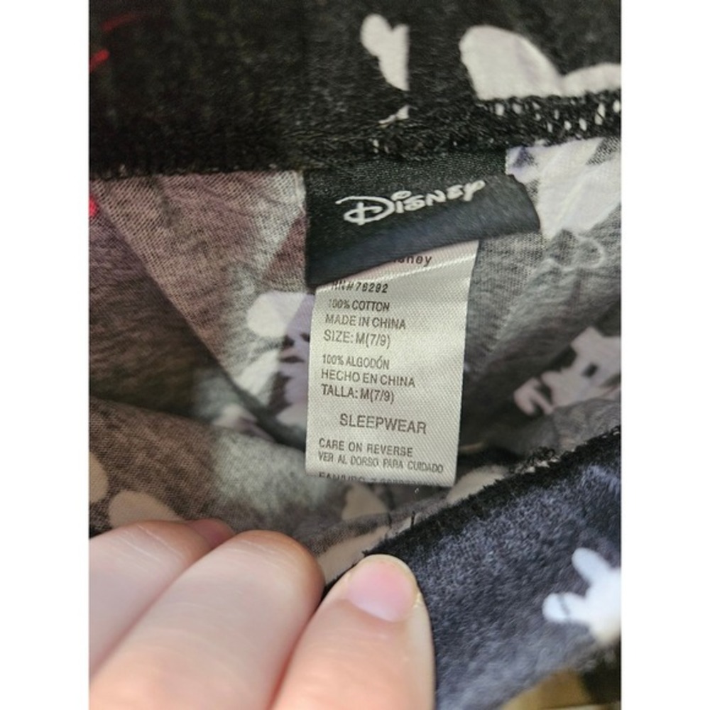 Disney Mickey Mouse Sleepwear Pajama Pants Red White Black Cotton Blend‎ M - Picture 2 of 3